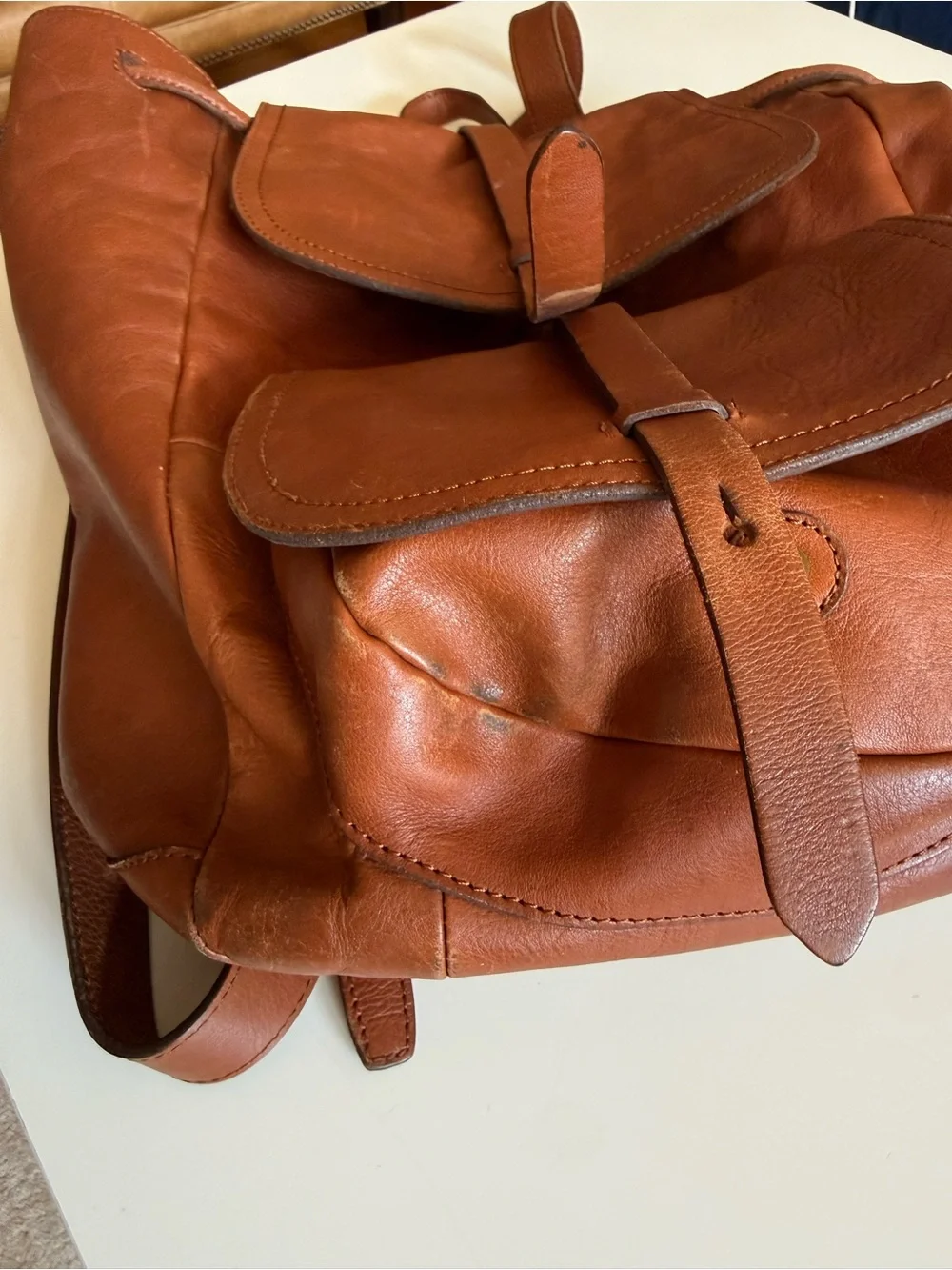 Madewell Transport Rucksack - Brown Leather